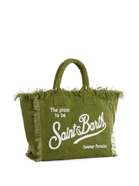MC2 Saint Barth Vanity fringed tote bag - Green - zdjęcie produktu nr 2