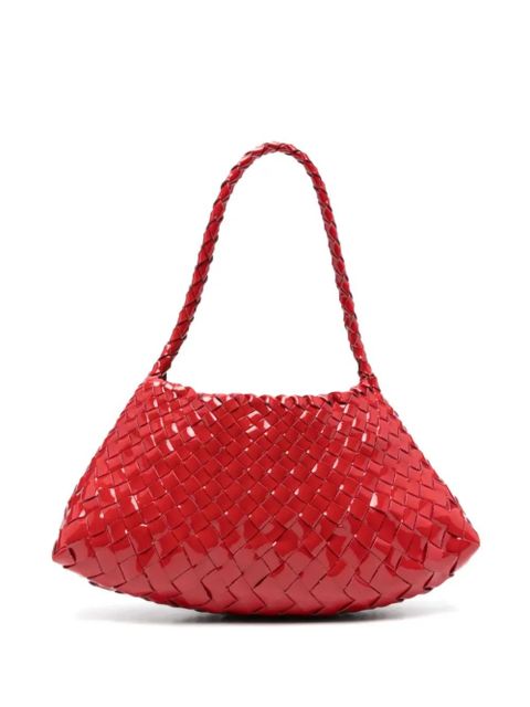 DRAGON DIFFUSION Rosanna woven-leather shoulder bag - Red - zdjęcie produktu nr 1