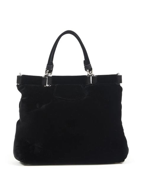 Maison Margiela small Glam Slam velvet tote bag - Black