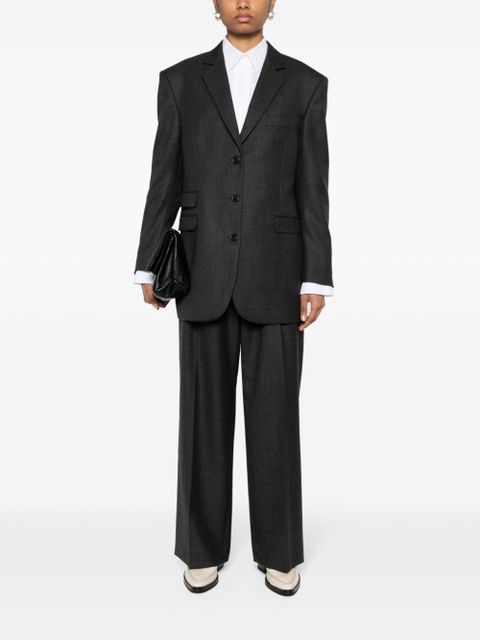 The Row Roan high-waist wide-leg trousers - Grey