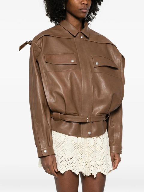 Magda Butrym button belted jacket - Brown