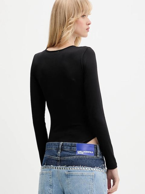 Karl Lagerfeld Jeans body kolor czarny A4W17017