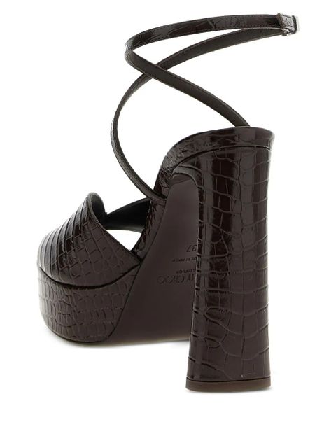 Jimmy Choo 125mm Karli platform sandals - Brown