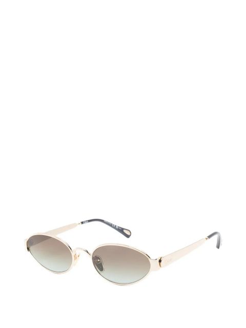 Chloé Eyewear oval-frame sunglasses - Gold - zdjęcie produktu nr 2