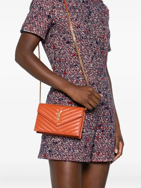 Saint Laurent chevron cross body bag - Orange - zdjęcie produktu nr 2