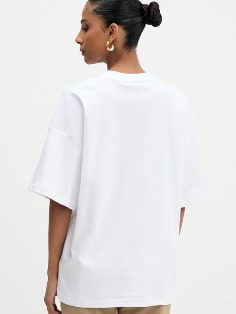 La Mania t-shirt bawełniany NAN damski kolor biały NAN - zdjęcie produktu nr 2