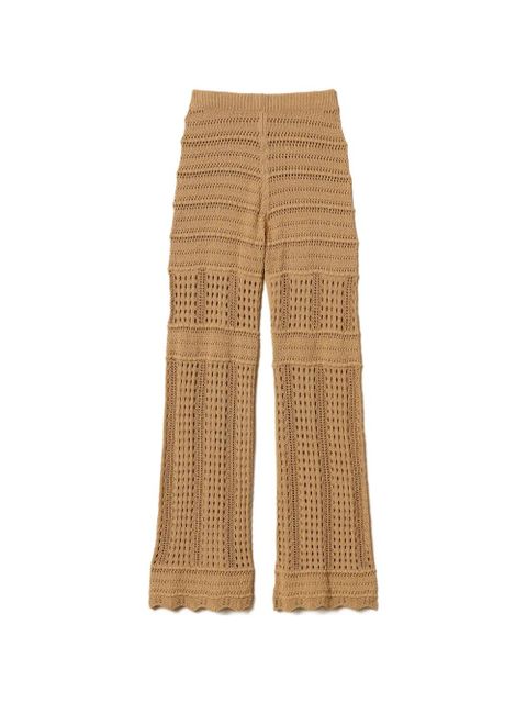 TWINSET knitted flared trousers - Neutrals - zdjęcie produktu nr 1