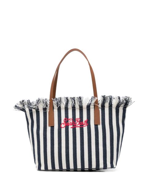 MC2 Saint Barth City striped fringed tote bag - Blue - zdjęcie produktu nr 1