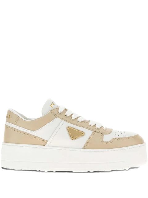 Prada leather panelled platform sneakers - White - zdjęcie produktu nr 2