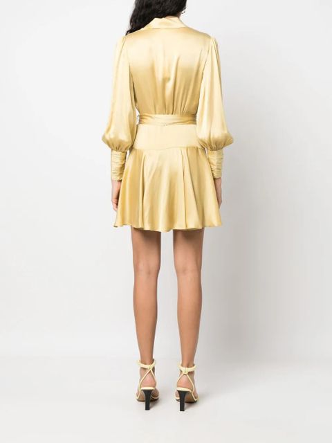 ZIMMERMANN silk wrap minidress - Yellow