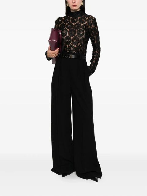 Róhe lace mock-neck T-shirt - Black - zdjęcie produktu nr 2