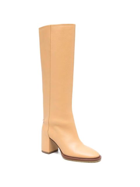 Chloé grained leather boots - Neutrals - zdjęcie produktu nr 2