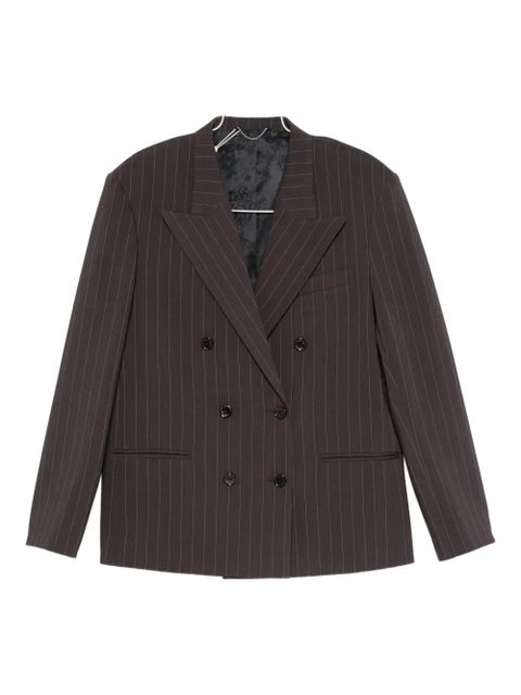 Magda Butrym striped double-breasted blazer - Brown