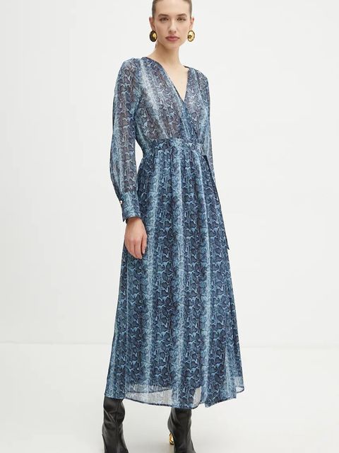 Morgan sukienka RILOU.F kolor niebieski maxi rozkloszowana RILOU.F