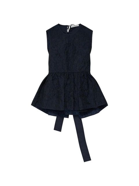Cecilie Bahnsen Bea cloqué peplum top - Blue - zdjęcie produktu nr 2