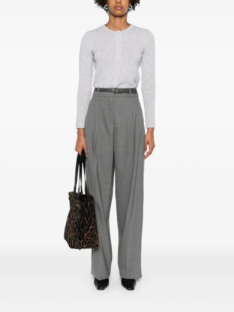 Max Mara pleated-front belted trousers - Grey