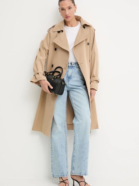 Answear.LAB trencz bawełniany kolor beżowy - zdjęcie produktu nr 2