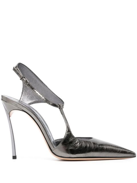 Casadei Super Blade Melody 100mm metallic pumps - Grey - zdjęcie produktu nr 1