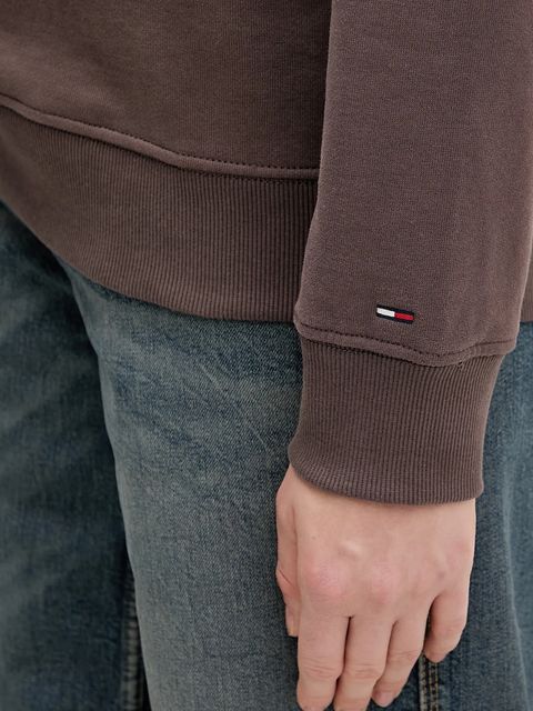 Tommy Jeans bluza bawełniana damska kolor brązowy z nadrukiem DW0DW21922