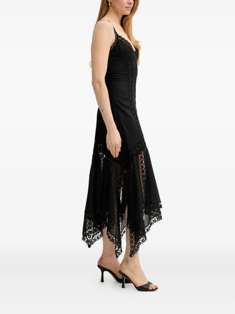 Charo Ruiz Ibiza Blossel asymmetrical midi dress - Black