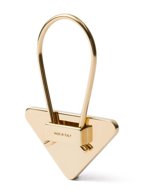 Prada triangle-logo keyring - Gold - zdjęcie produktu nr 2