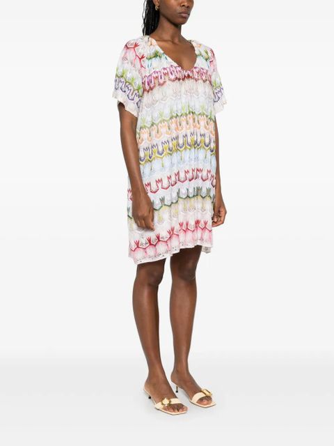 Missoni crochet-knit mini dress - White