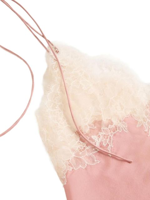 Valentino Garavani lace crepe de chine top - Pink - zdjęcie produktu nr 2