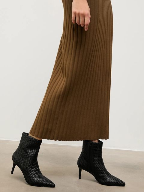 Answear.LAB botki skórzane kolor czarny na szpilce - zdjęcie produktu nr 1