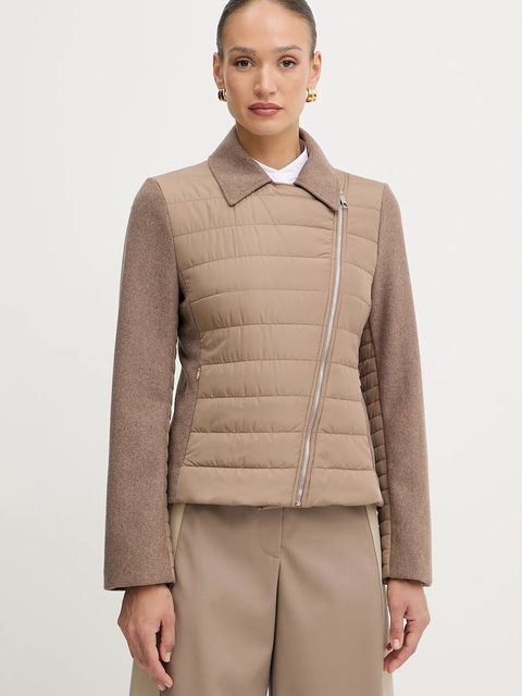 BOSS kurtka z domieszką wełny kolor brązowy przejściowa 50555564 - zdjęcie produktu nr 1