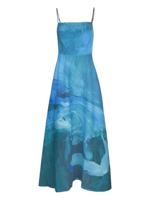 Acler Osidge abstract-print maxi dress - Blue - zdjęcie produktu nr 1
