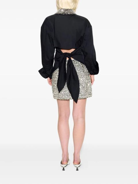 Simon Miller embellished-loch button-up shirt - Black
