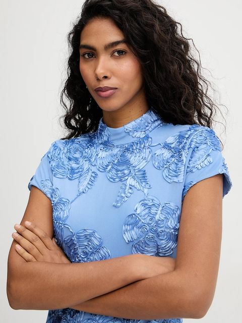 Rotate sukienka kolor niebieski maxi rozkloszowana 1160071321