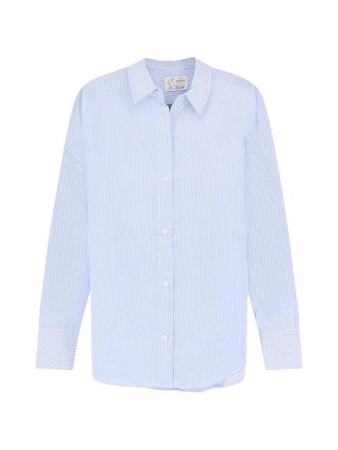 MC2 Saint Barth Crystal striped embroidered shirt - Blue - zdjęcie produktu nr 1