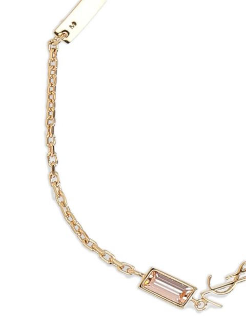 Saint Laurent logo-charm bracelet - Gold