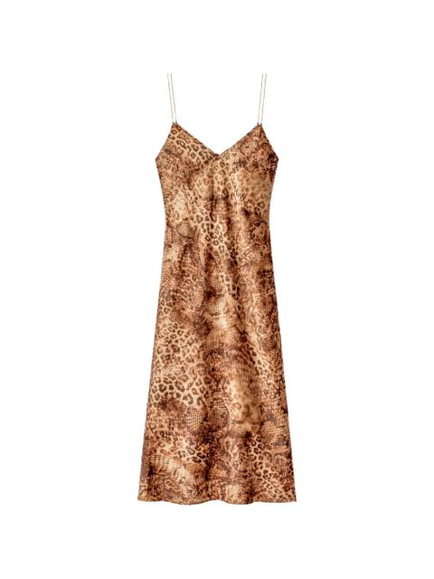 Ba&Sh animal-print V-neck midi dress - Brown - zdjęcie produktu nr 1
