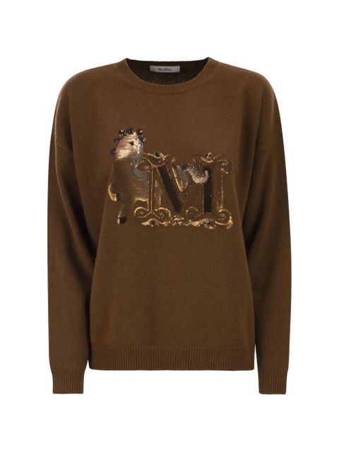 Max Mara monogram embroidered sweater - Brown - zdjęcie produktu nr 1
