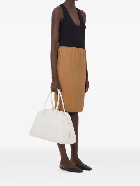 LouLou de Saison Vasali elastic-waist silk midi skirt - Brown