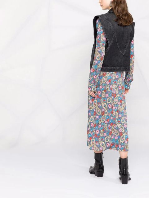 Ba&Sh panelled denim waistcoat - Grey