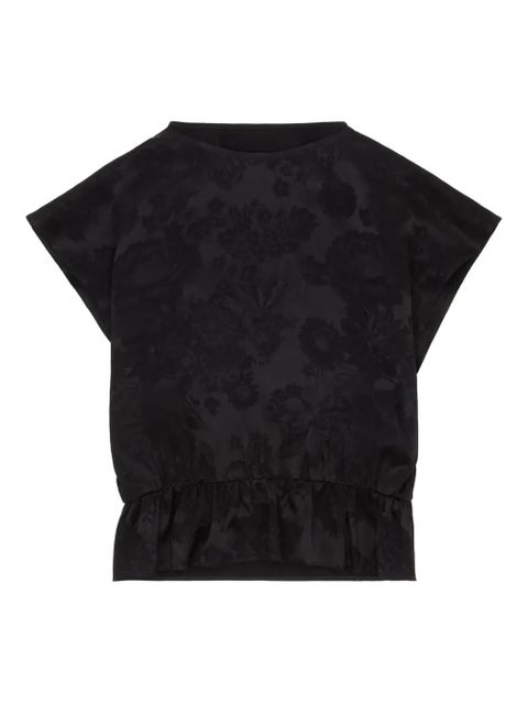 MM6 Maison Margiela floral-brocade blouse - Black - zdjęcie produktu nr 1