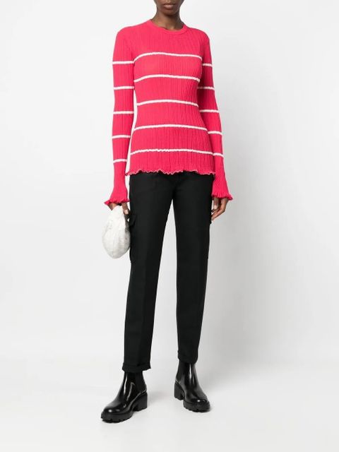 3.1 Phillip Lim striped ribbed-knit top - Pink