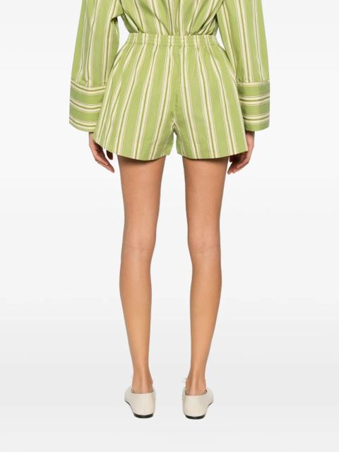 Faithfull the Brand striped button shorts - Green