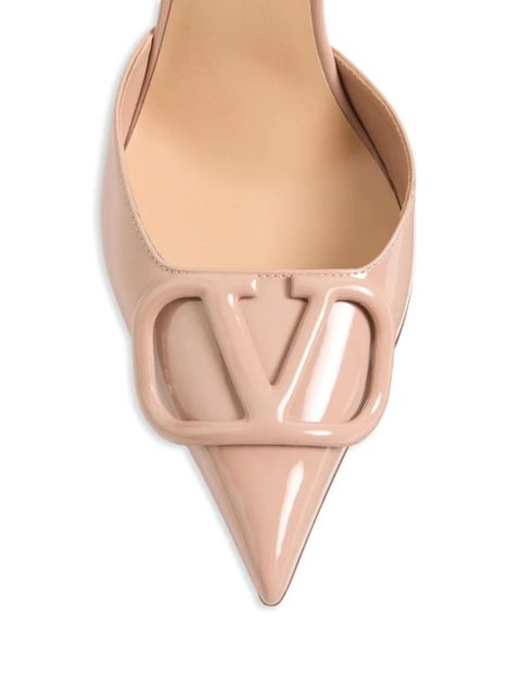 Valentino Garavani 100mm vlogo signature d'orsay pumps - Neutrals