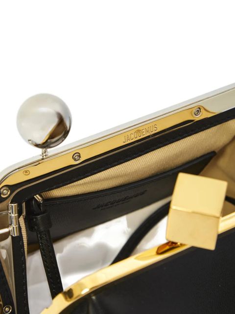 Jacquemus small Le Berlingot leather clutch bag - Black