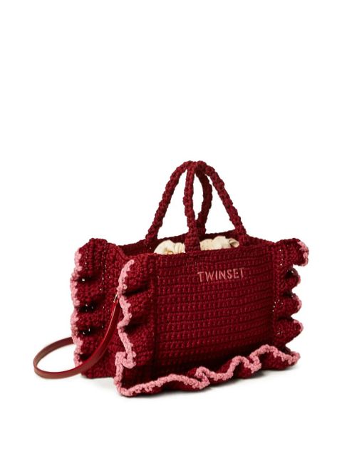 TWINSET ruffled-detail tote bag - Red - zdjęcie produktu nr 2