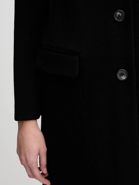 United Colors of Benetton płaszcz z dodatkiem wełny kolor czarny 2V0PDN062