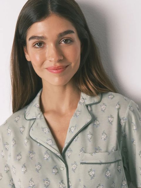 women'secret komplet piżamowy bawełniany damska kolor zielony 3592468