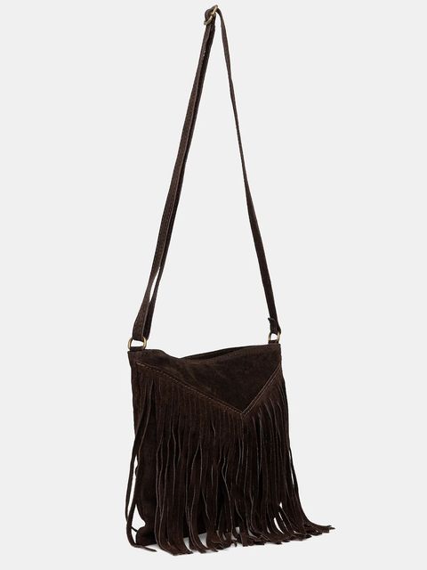 Answear.LAB torebka zamszowa kolor brązowy