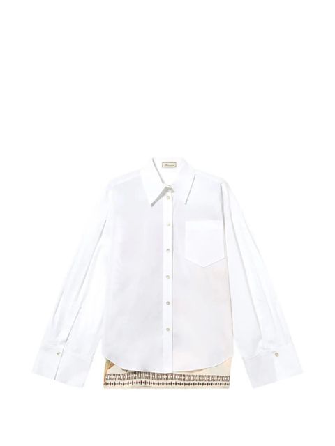 Blumarine pocket-printed cotton shirt - White - zdjęcie produktu nr 1