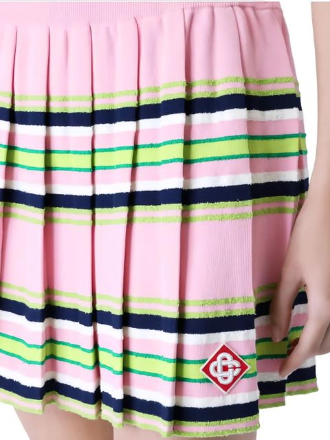 Casablanca mini striped-pattern pleated skirt - Pink