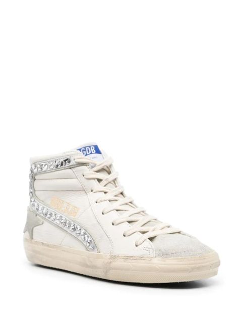 Golden Goose Slide crystal-embellished sneakers - White - zdjęcie produktu nr 2